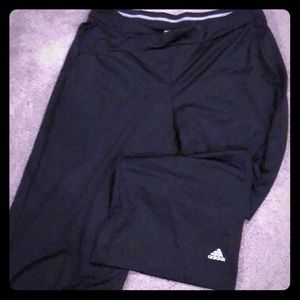 Black wide leg workout pants